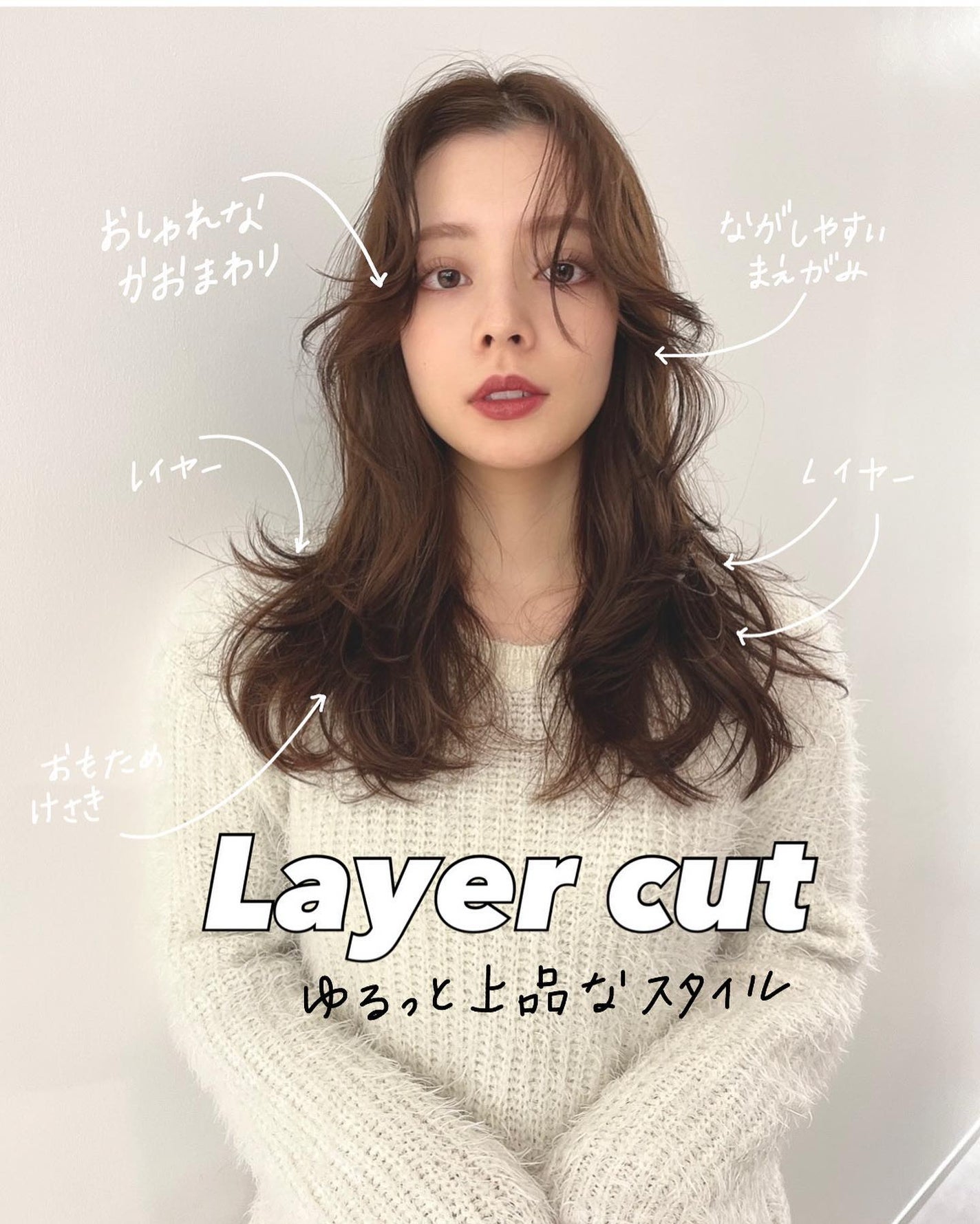 HARUNA on LIPS 「.たっぷりレイヤーで、ワンカールでお洒落なスタイルに✂️💕.顔..」(1枚目)