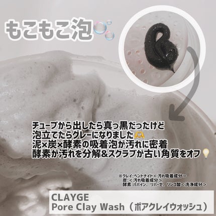 ポアクレイウォッシュ/CLAYGE/洗顔フォームを使ったクチコミ(2枚目)