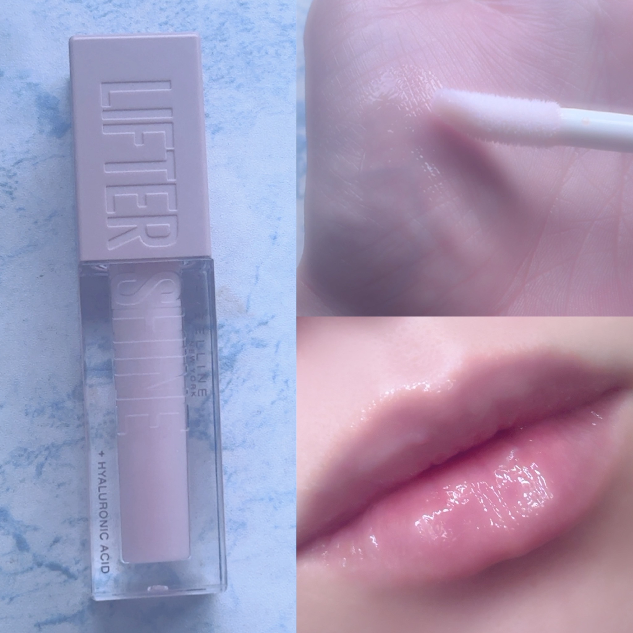 リフターシャイン 002 アイシーピンク/MAYBELLINE NEW YORK/リップグロスを使ったクチコミ（2枚目）