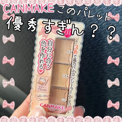 カラーミキシングコンシーラー/キャンメイク/パレットコンシーラーを使ったクチコミ(1枚目)