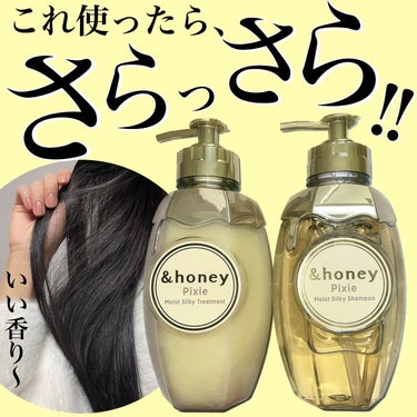 &honey ＆honey ピクシーモイストシルキー　シャンプー1.0/ヘアトリートメント2.0のクチコミ「＼パワーアップした&honey！🍯／
 
&honey
・&honey Pixie モイストシ.....」（1枚目）