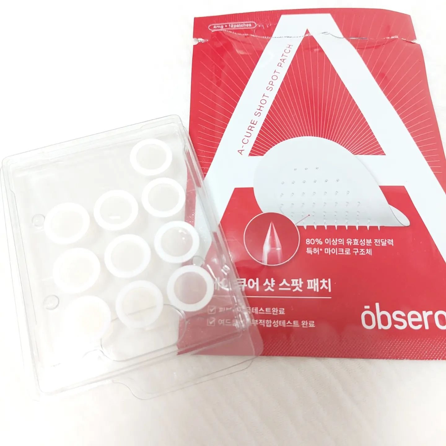 エーキュアショットスポットパッチ/obsero/にきびパッチを使ったクチコミ（1枚目）