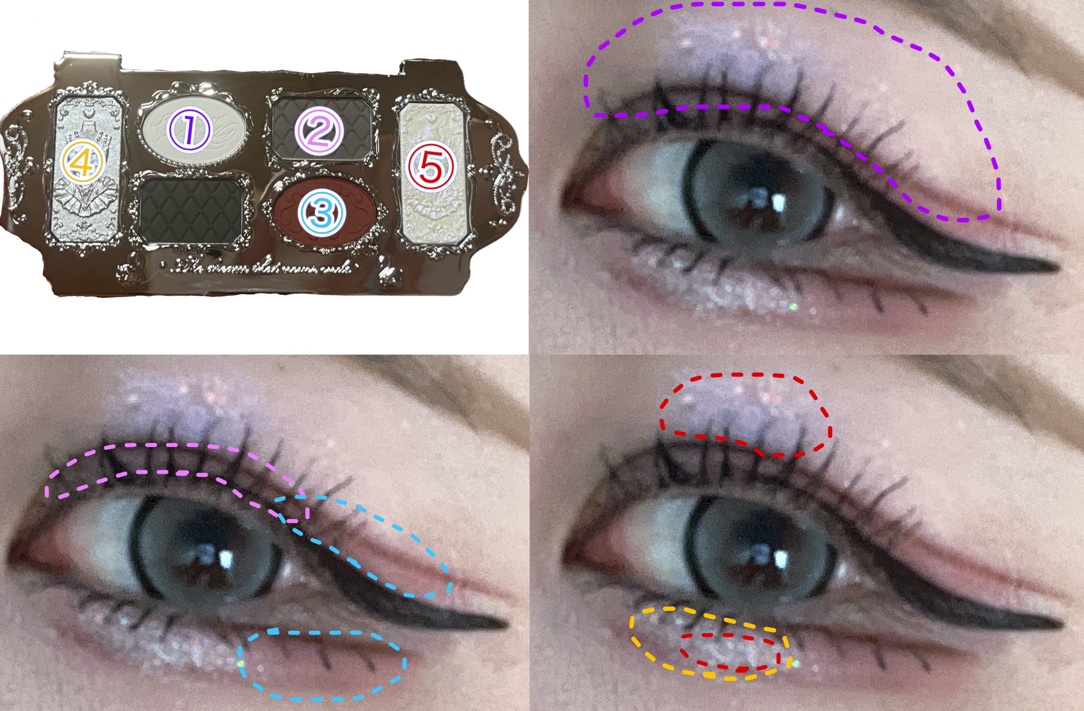 フラワーノーズスワンバレエシリーズ アイシャドウパレット/FlowerKnows/アイシャドウパレットを使ったクチコミ（2枚目）