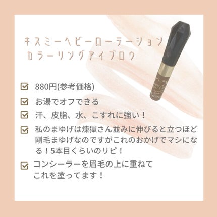 カラーリングアイブロウ/ヘビーローテーション/眉マスカラを使ったクチコミ(2枚目)