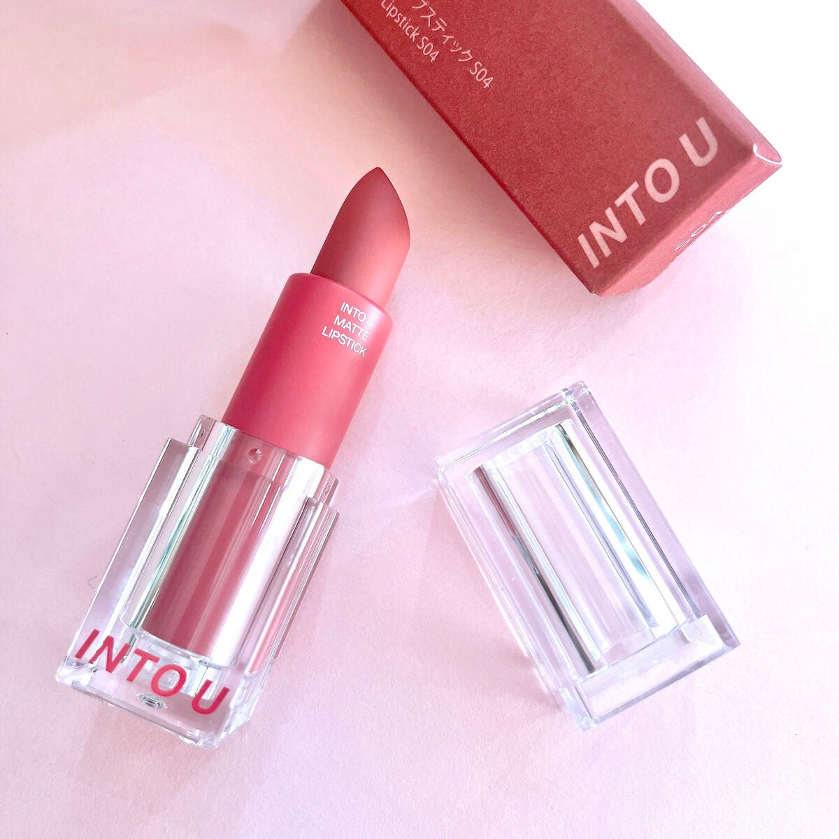 フェザーマットリップスティック/INTO U/口紅を使ったクチコミ(4枚目)