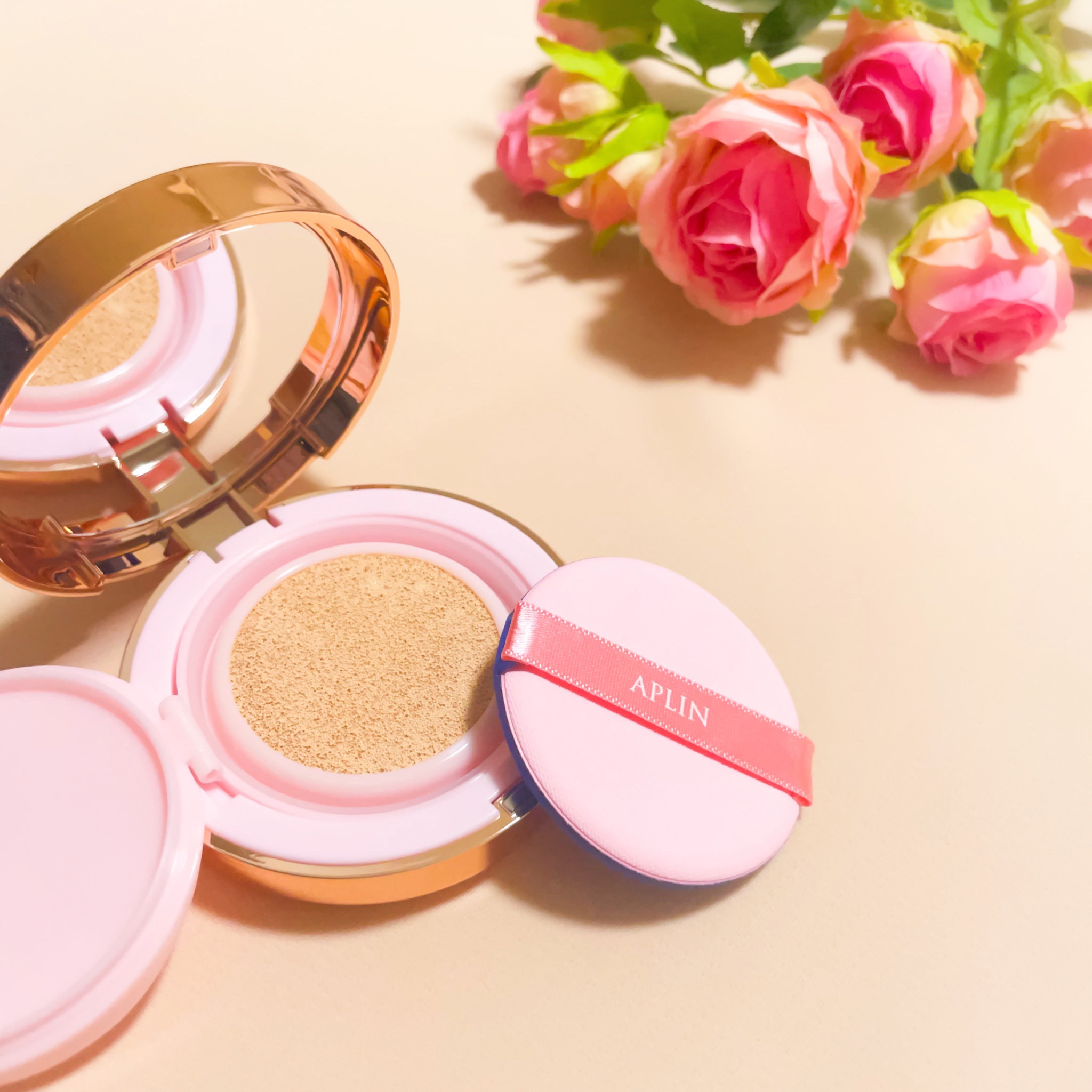 ピンクティーツリーカバーアップグロウクッション/APLIN/クッションファンデーションを使ったクチコミ（1枚目）