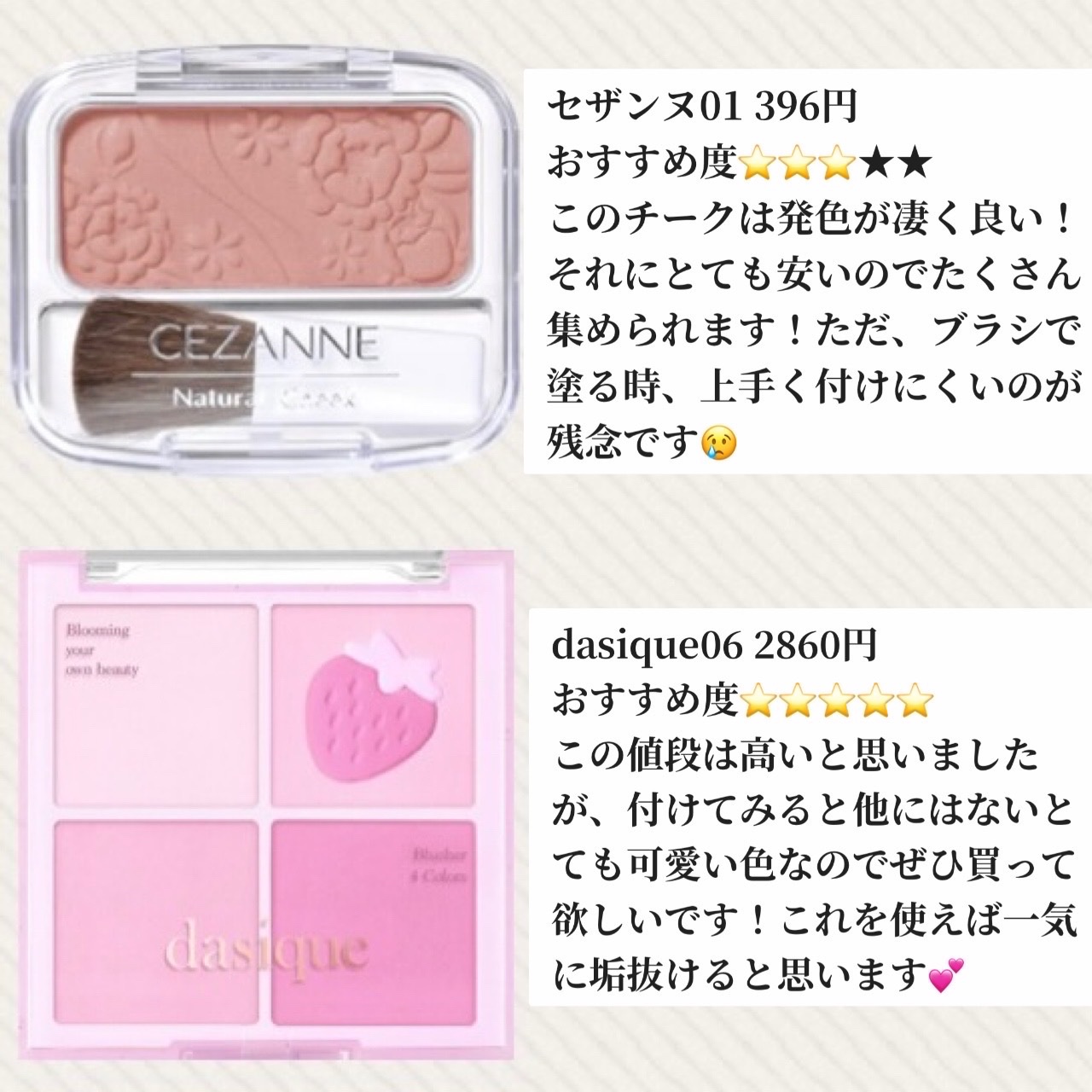 クリームチーク/キャンメイク/ジェル・クリームチークを使ったクチコミ（2枚目）