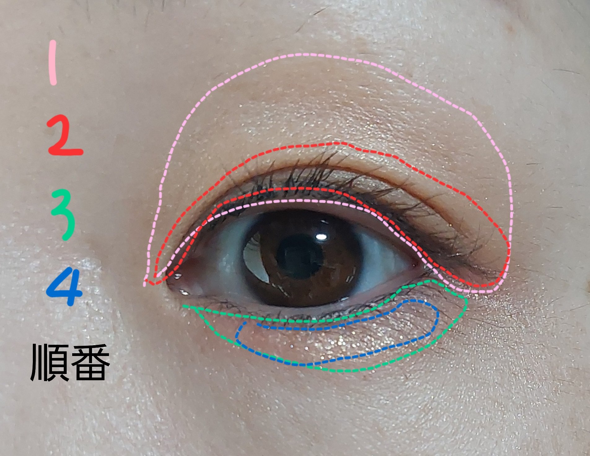 ソフトクレイビームアイシャドウパレット 02 サンセットロージーグリッター/AMIOK/ジェル・クリームアイシャドウを使ったクチコミ（3枚目）