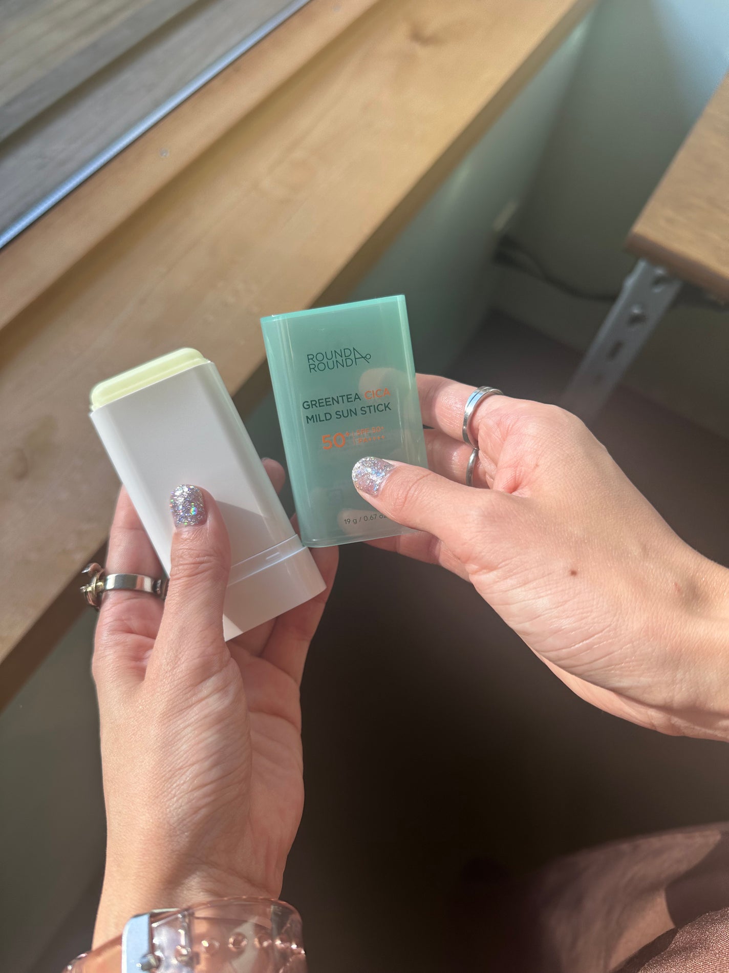 グリーンティー CICA マイルド サンスティック/ラウンドアラウンド/日焼け止めスティックを使ったクチコミ(1枚目)