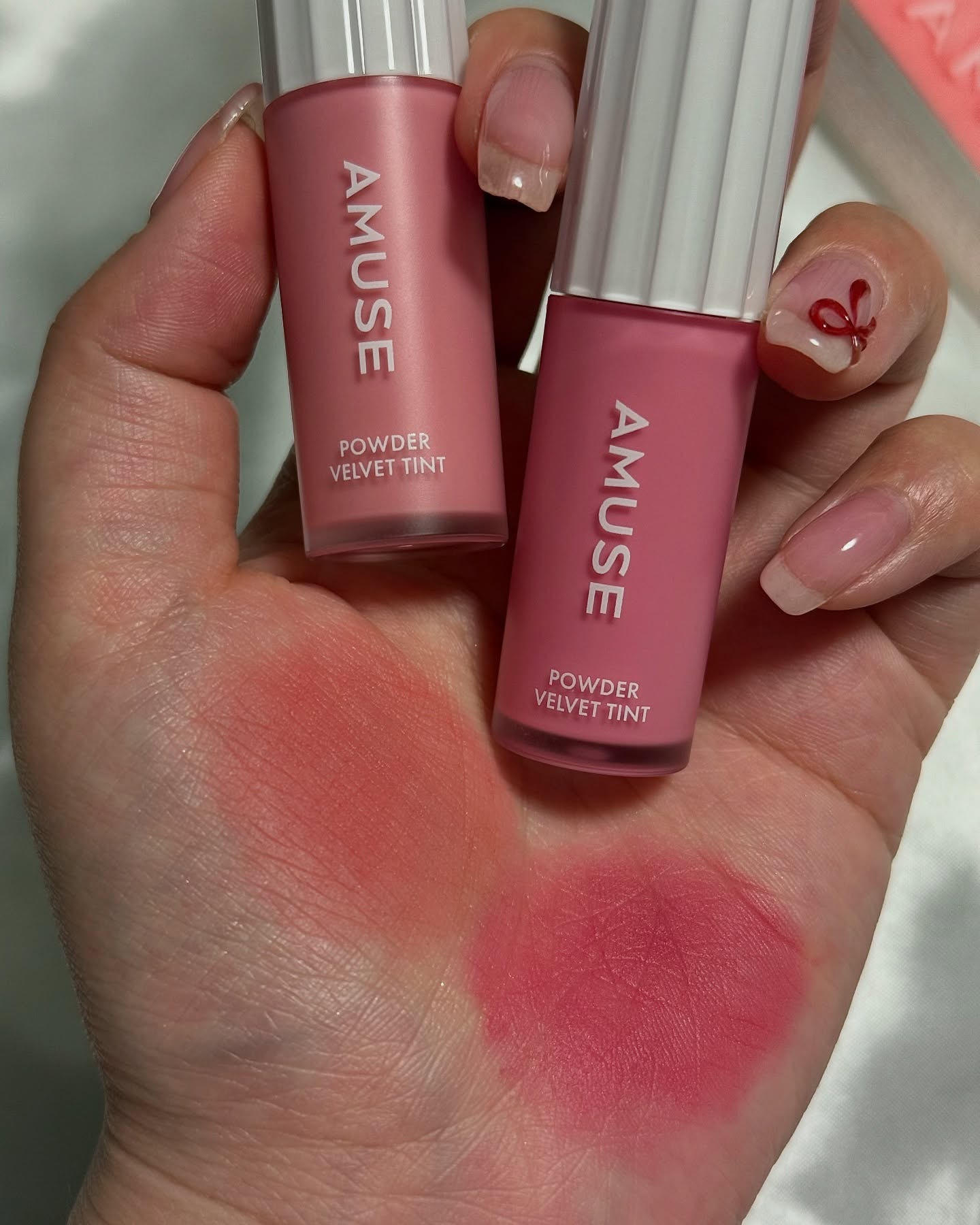 パウダーベルベットティント/AMUSE/リップティントを使ったクチコミ（1枚目）