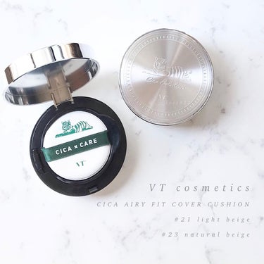 VT cosmetics
CICA AIRY FIT COVER CUSHION
（CICAエアリーフィットカバークッション）
#21 light beige
#23 natural beige

商品