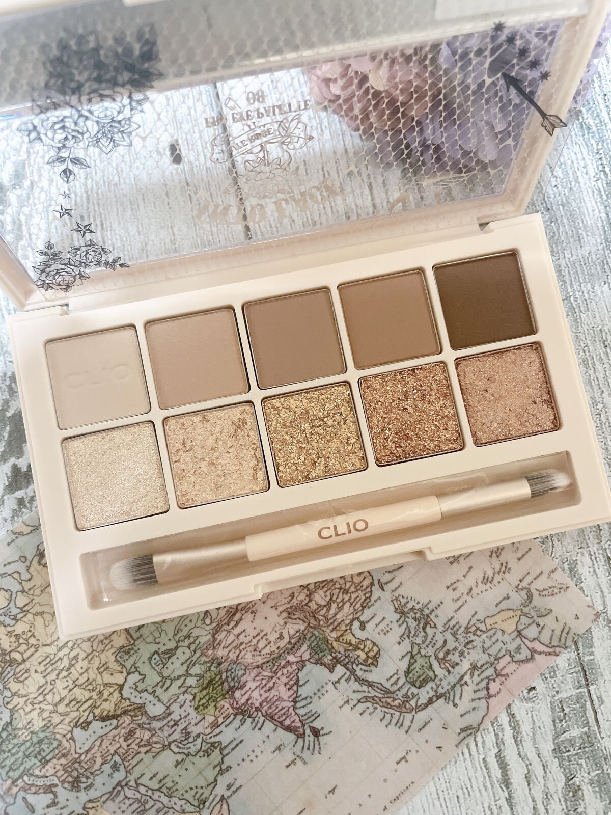 プロ アイ パレット 08 INTO LACE(AD)/CLIO/アイシャドウパレットを使ったクチコミ（3枚目）