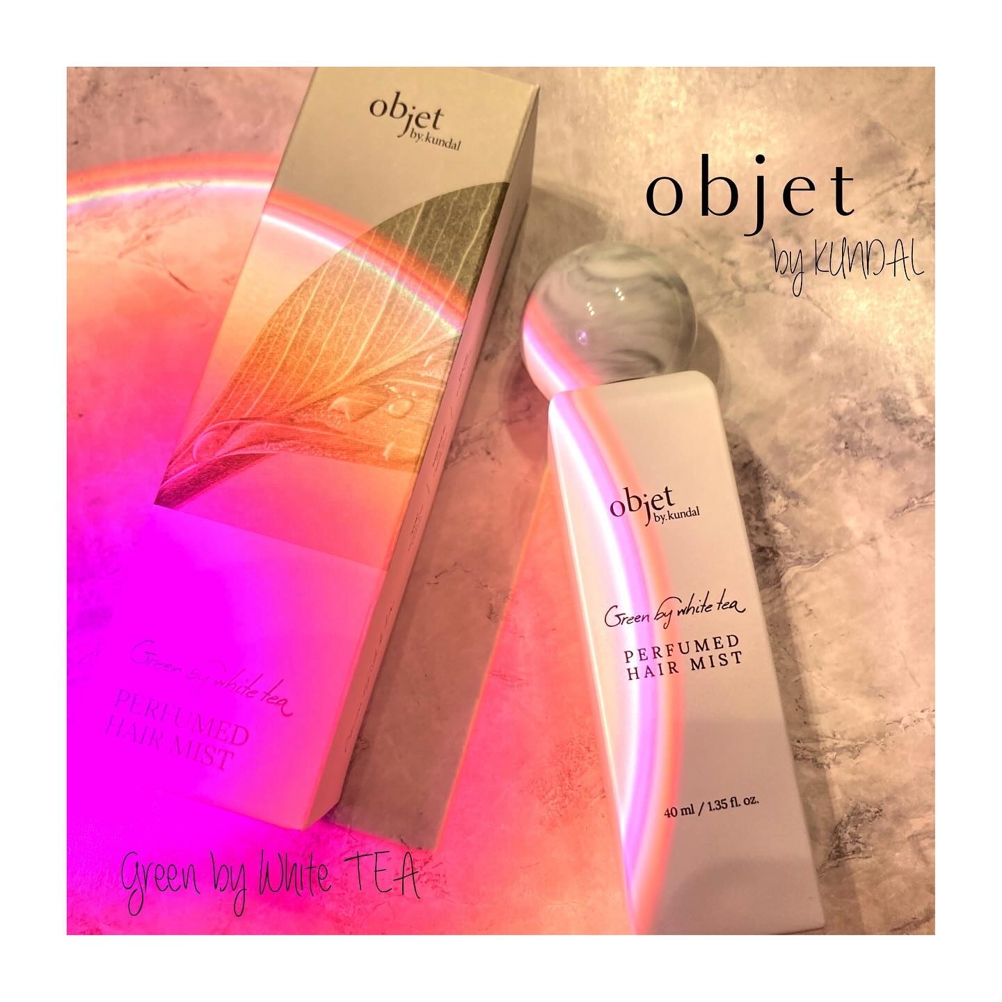 パフュームドヘアミスト グリーンバイホワイティー/objet by kundal/ヘアミストを使ったクチコミ（1枚目）