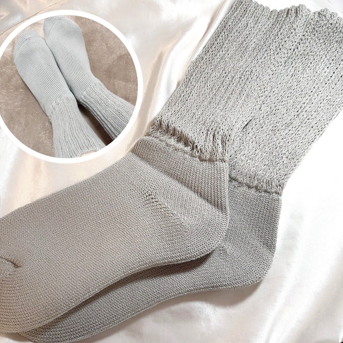 起毛であったかルームソックス ミドル丈/&ONDO/暖かい靴下を使ったクチコミ(1枚目)