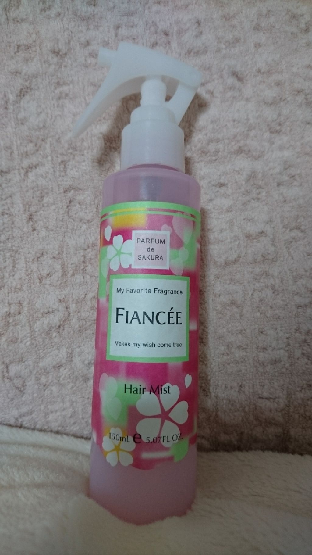 フレグランスヘアミスト さくらの香り/フィアンセ/ヘアミストを使ったクチコミ（1枚目）