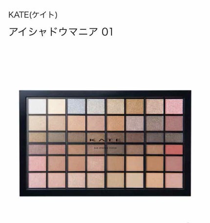 アイシャドウマニア 01/KATE/アイシャドウパレットを使ったクチコミ(1枚目)