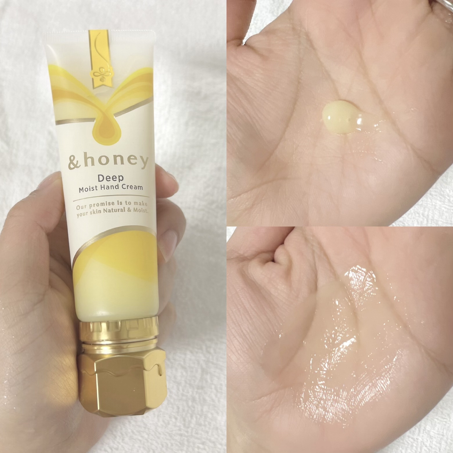 アンドハニー　ディープモイスト ハンドクリーム/&honey/ハンドクリームを使ったクチコミ（3枚目）