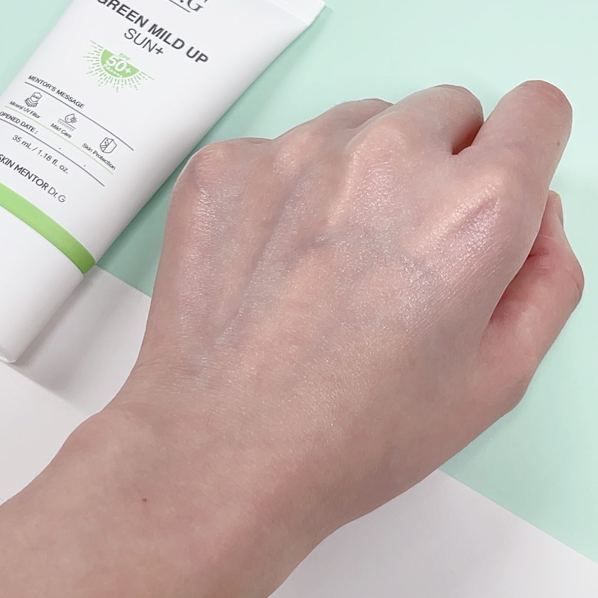 グリーンマイルドアップサンプラス/Dr.G/日焼け止めクリームを使ったクチコミ(7枚目)