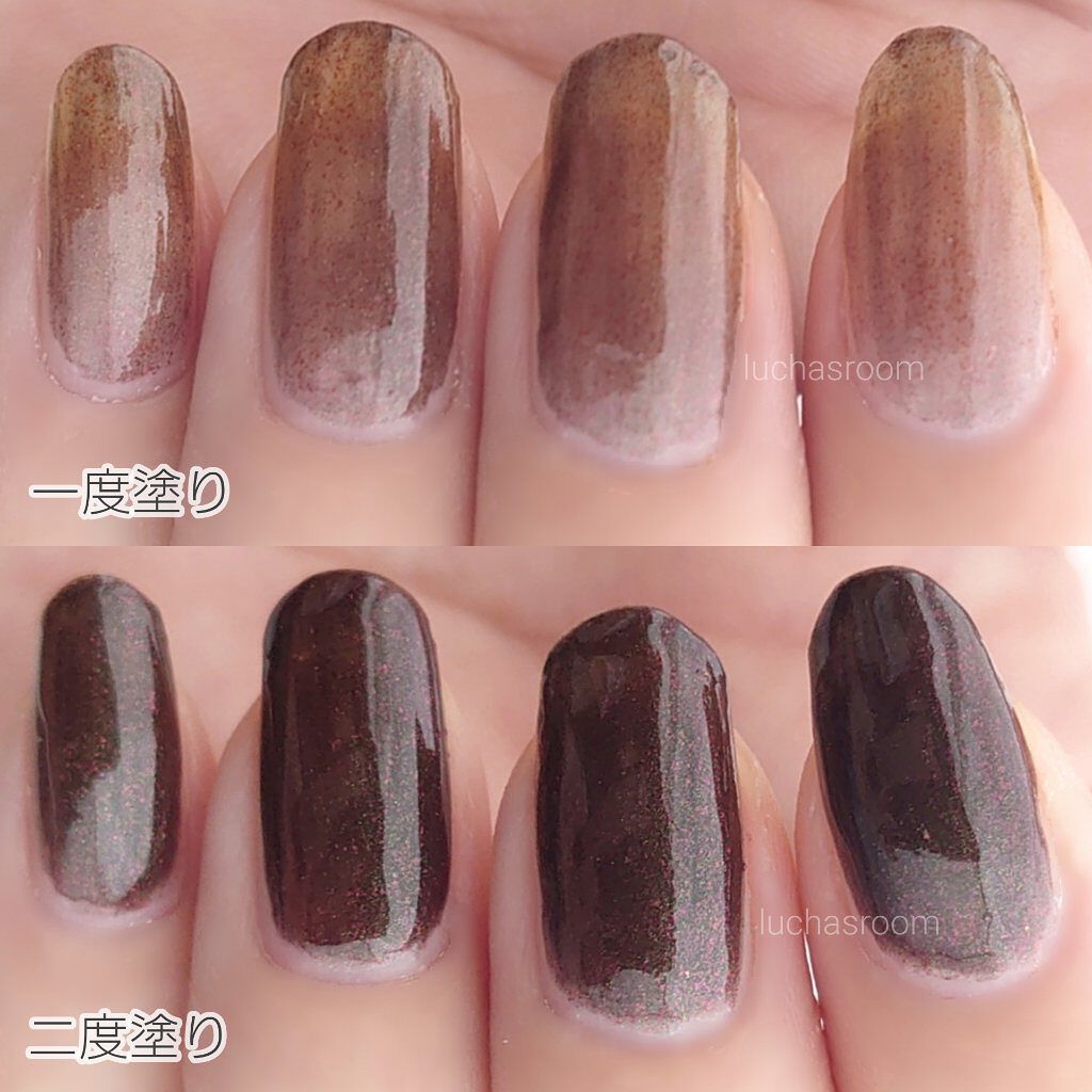 ブラウンネイルのネイルデザイン】ネイルポリッシュ｜THREEの口コミ