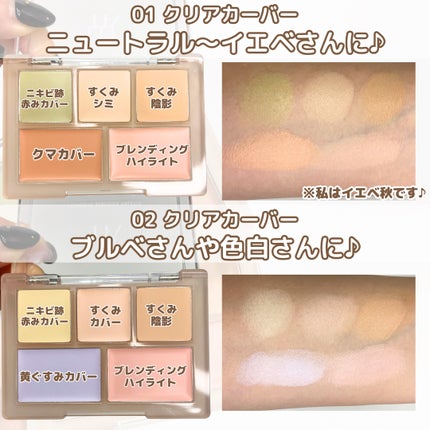 コンシールブレンダーパレット/LUNA/パレットコンシーラーを使ったクチコミ(3枚目)