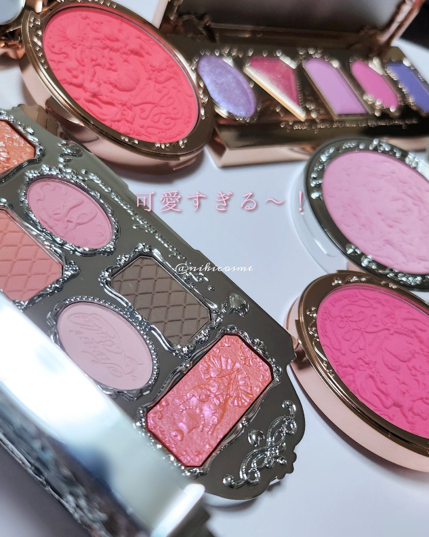 ストロベリーロココ アイシャドウパレット/FlowerKnows/アイシャドウパレットを使ったクチコミ(2枚目)