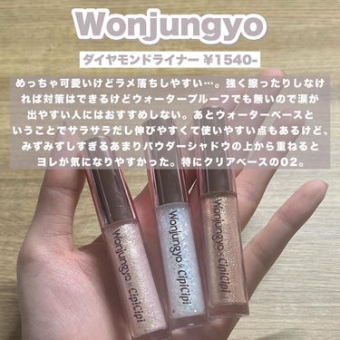 ウォンジョンヨ　ダイヤモンドライナー/Wonjungyo/リキッドアイシャドウを使ったクチコミ（4枚目）