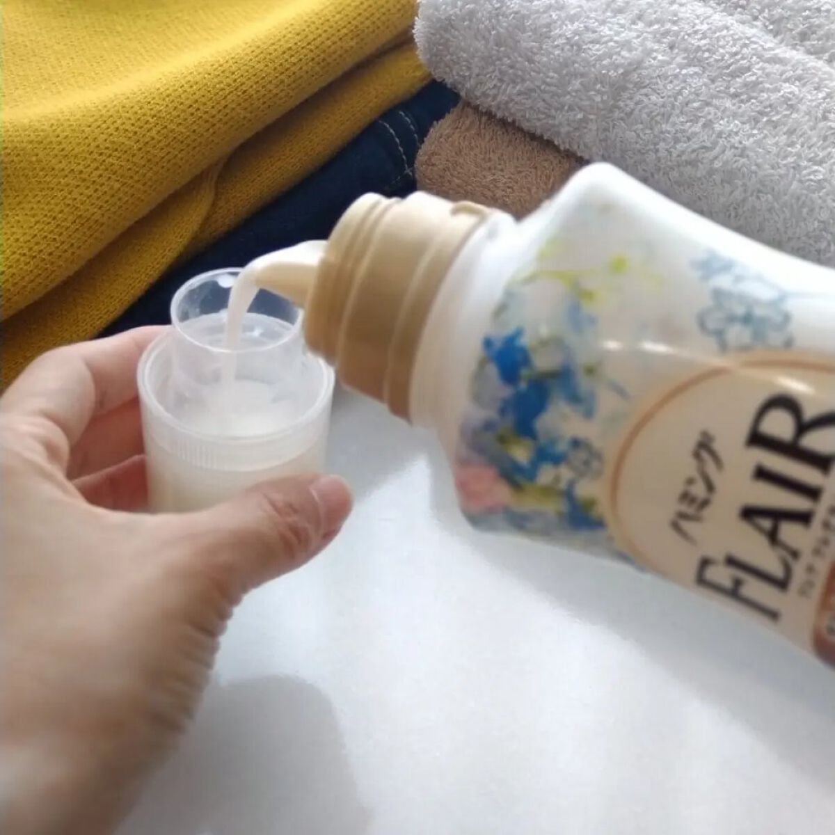 ハミング フレア フレグランス フラワーハーモニーの香り 本体 520ml/ハミングフレア/柔軟剤を使ったクチコミ（2枚目）