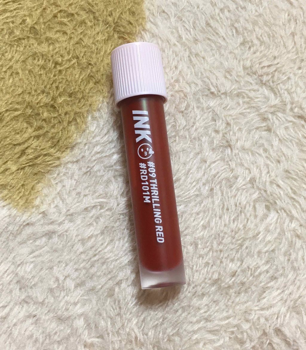 インク マット ブラー ティント 09 THRILLING RED/PERIPERA/口紅を使ったクチコミ（1枚目）