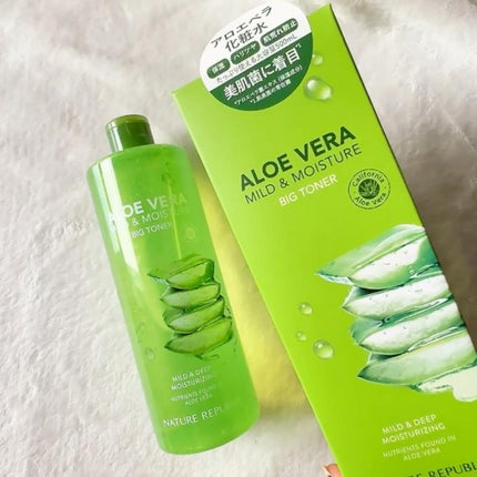 マイルド&モイスチャー アロエビッグトナー/ネイチャーリパブリック/化粧水を使ったクチコミ(4枚目)