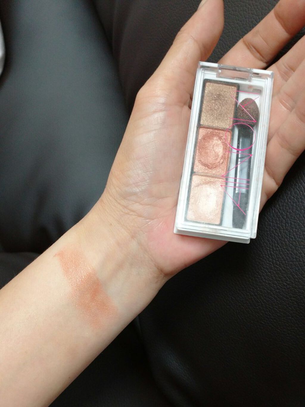 グロウエアリーフィットアイズ BR-1 オレンジブラウン系グラデーション/AINOKI/アイシャドウパレットを使ったクチコミ（2枚目）