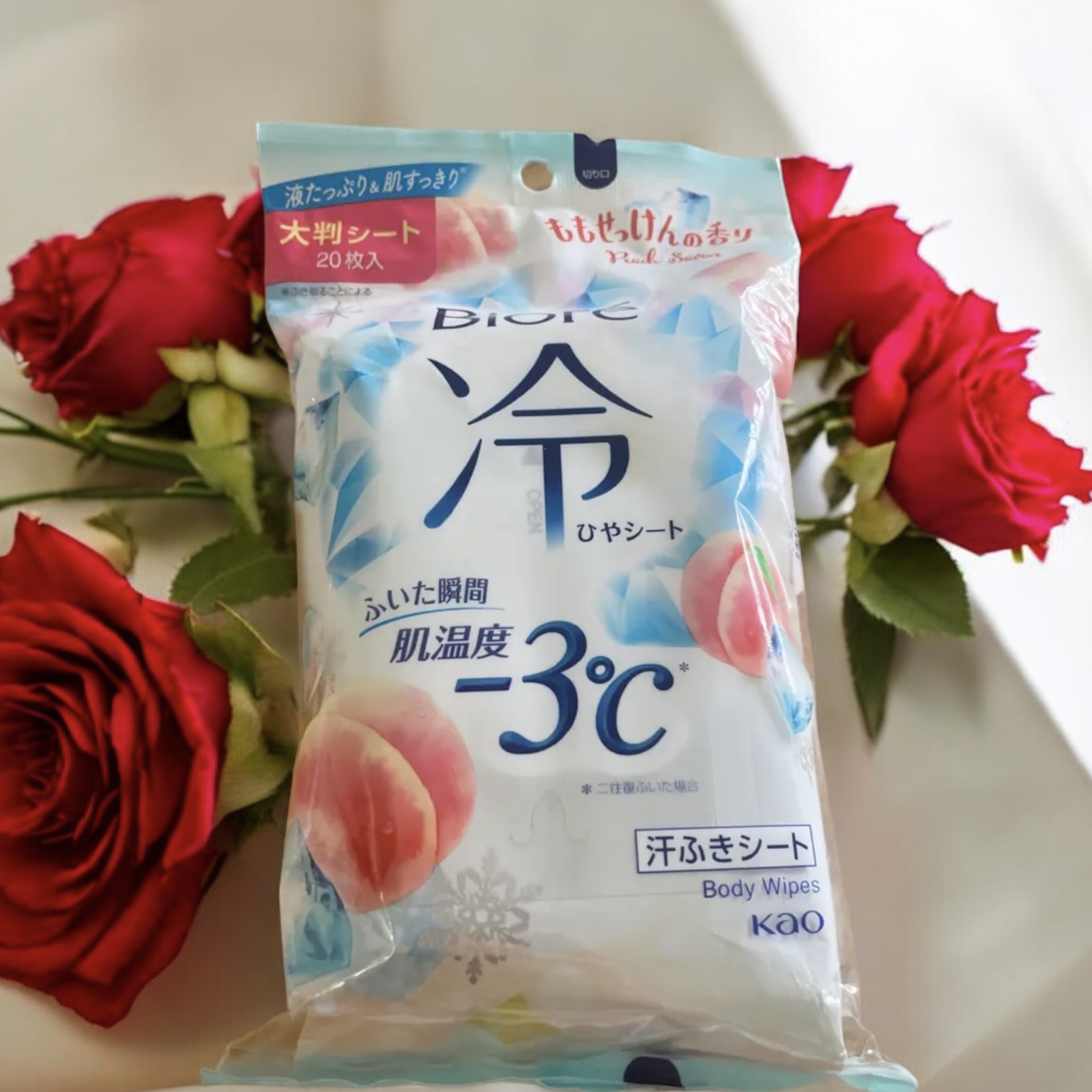冷シート ももせっけんの香り/ビオレ/ボディシートを使ったクチコミ（2枚目）