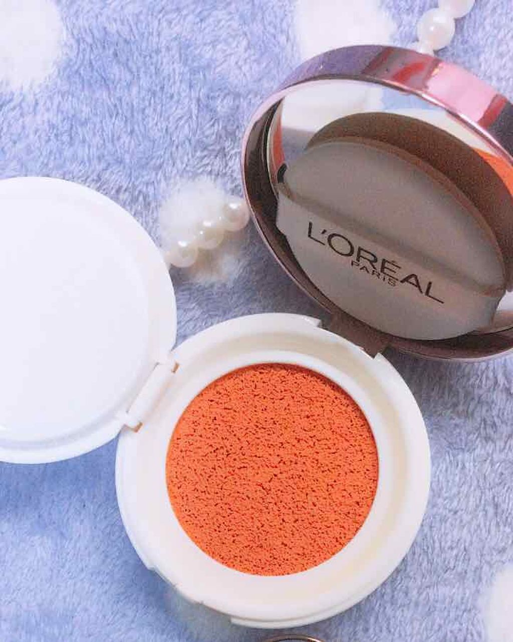 ルーセントマジック クッションブラッシュ C1 サンキストコーラル/ロレアル パリ/ジェル・クリームチークを使ったクチコミ（2枚目）