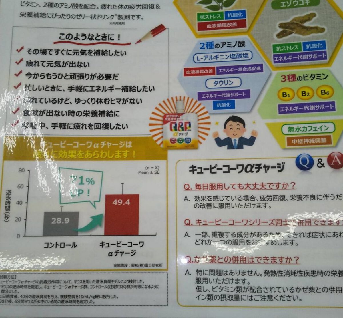 キューピーコーワ αチャージ/コーワ/その他を使ったクチコミ（3枚目）