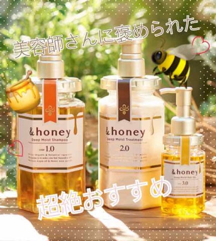 ディープモイスト シャンプー1.0/ヘアトリートメント2.0/&honey/市販シャンプーを使ったクチコミ(1枚目)