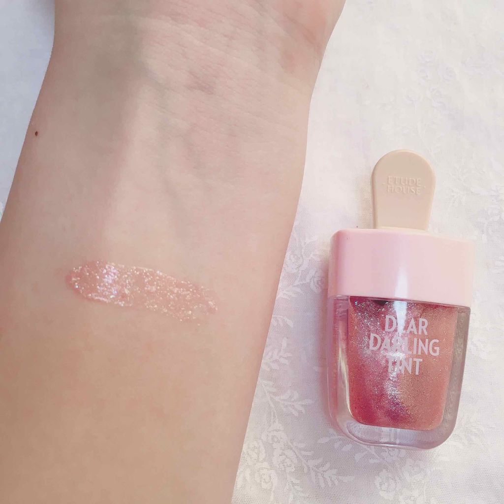 ディアダーリン ウォータージェルティント (アイスティント)/ETUDE/口紅を使ったクチコミ(3枚目)