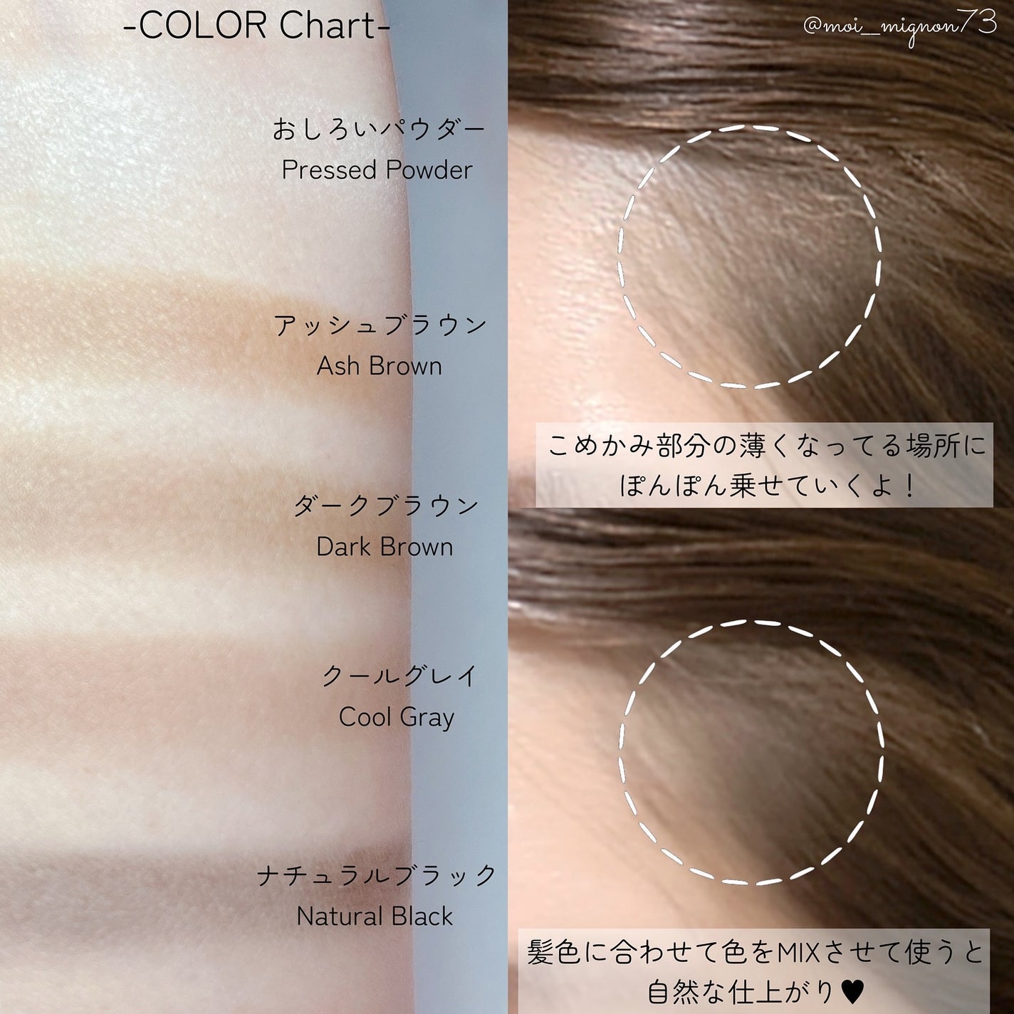 ヘアコンシーラーパレット&アーティスト デュアルブラシ/odiD/その他スタイリングを使ったクチコミ(3枚目)