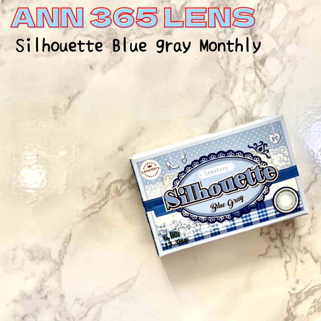シルエットマンスリー 02 ブルーグレー/LensVery/１ヶ月（１MONTH）カラコンを使ったクチコミ（2枚目）