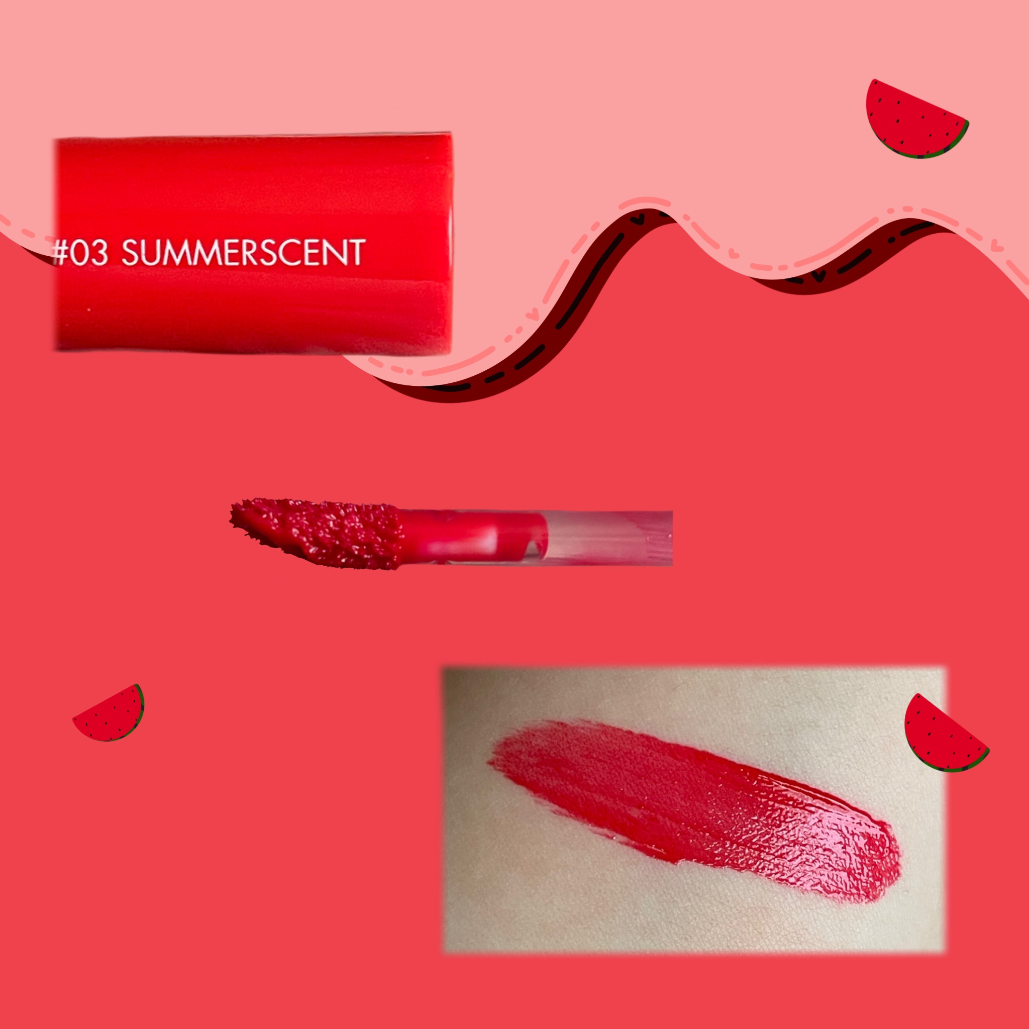 ジューシーラスティングティント 03 サマーセント(SUMMERSCENT)/rom&nd/リップティントを使ったクチコミ（2枚目）