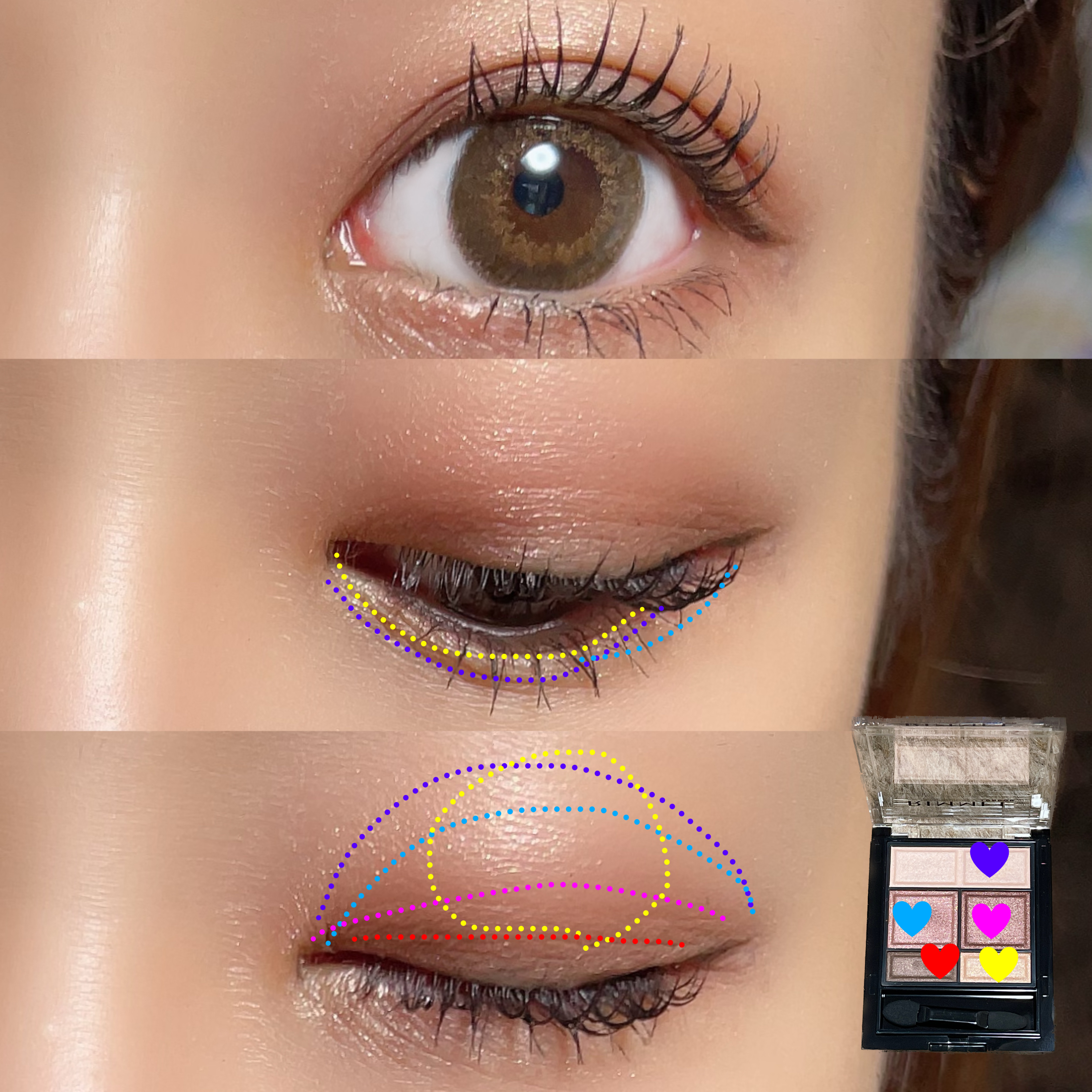 ワンダー スウィート アイシャドウ/リンメル ロンドン/アイシャドウパレットを使ったクチコミ（2枚目）