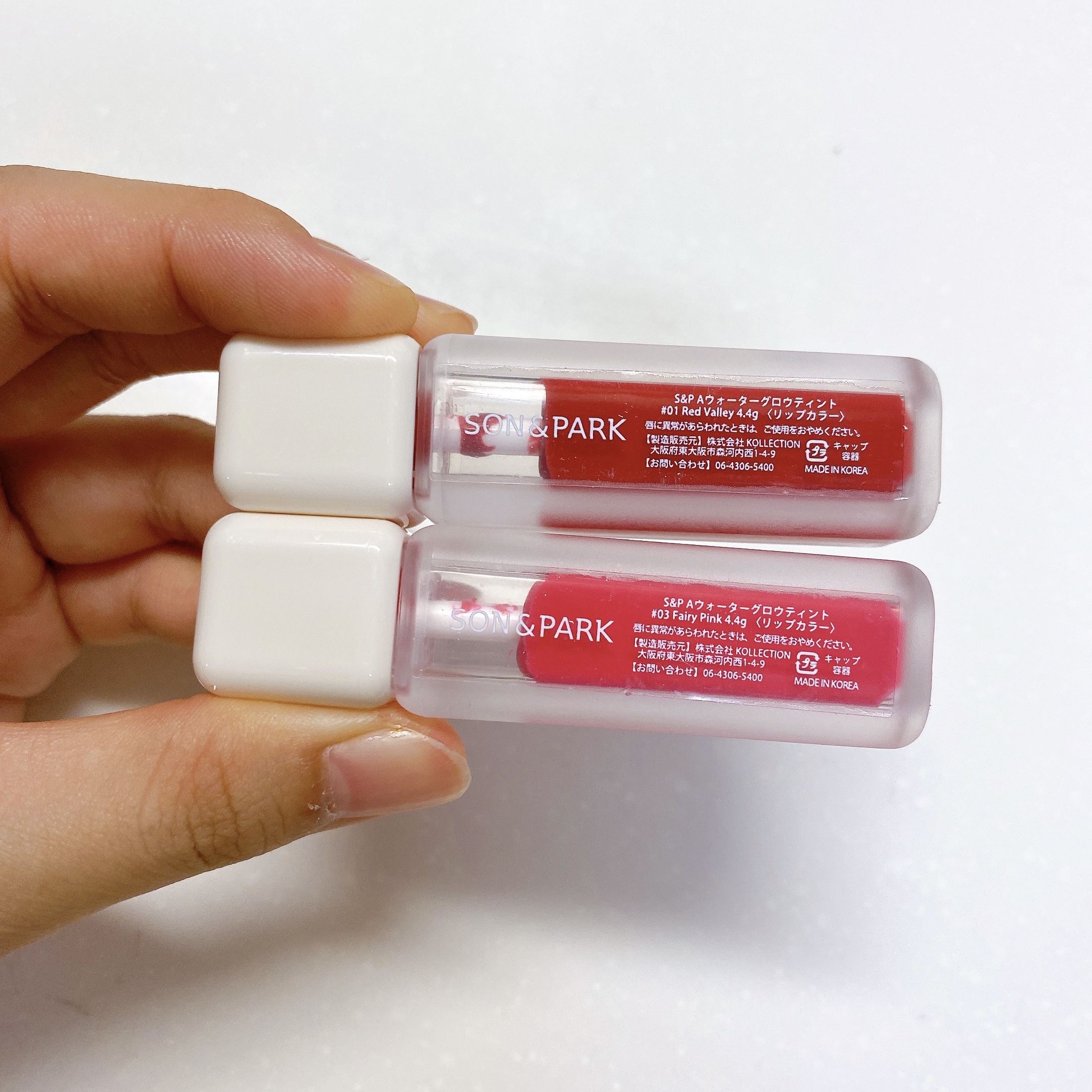 Arti Water Glow Tint #03 Fairy Pink/SON&PARK/口紅を使ったクチコミ（3枚目）