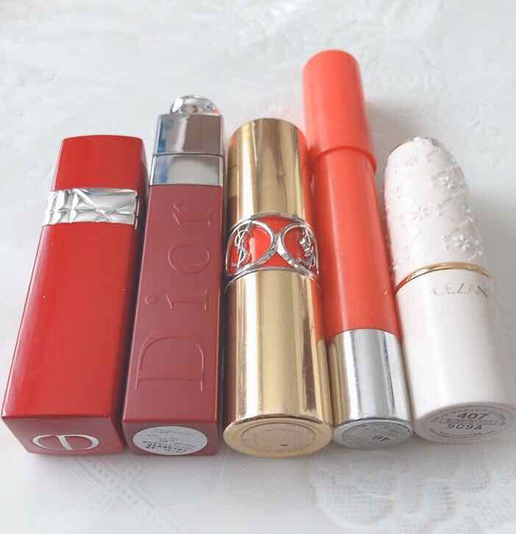 ルージュ ヴォリュプテ シャイン/YVES SAINT LAURENT BEAUTE/口紅を使ったクチコミ(2枚目)