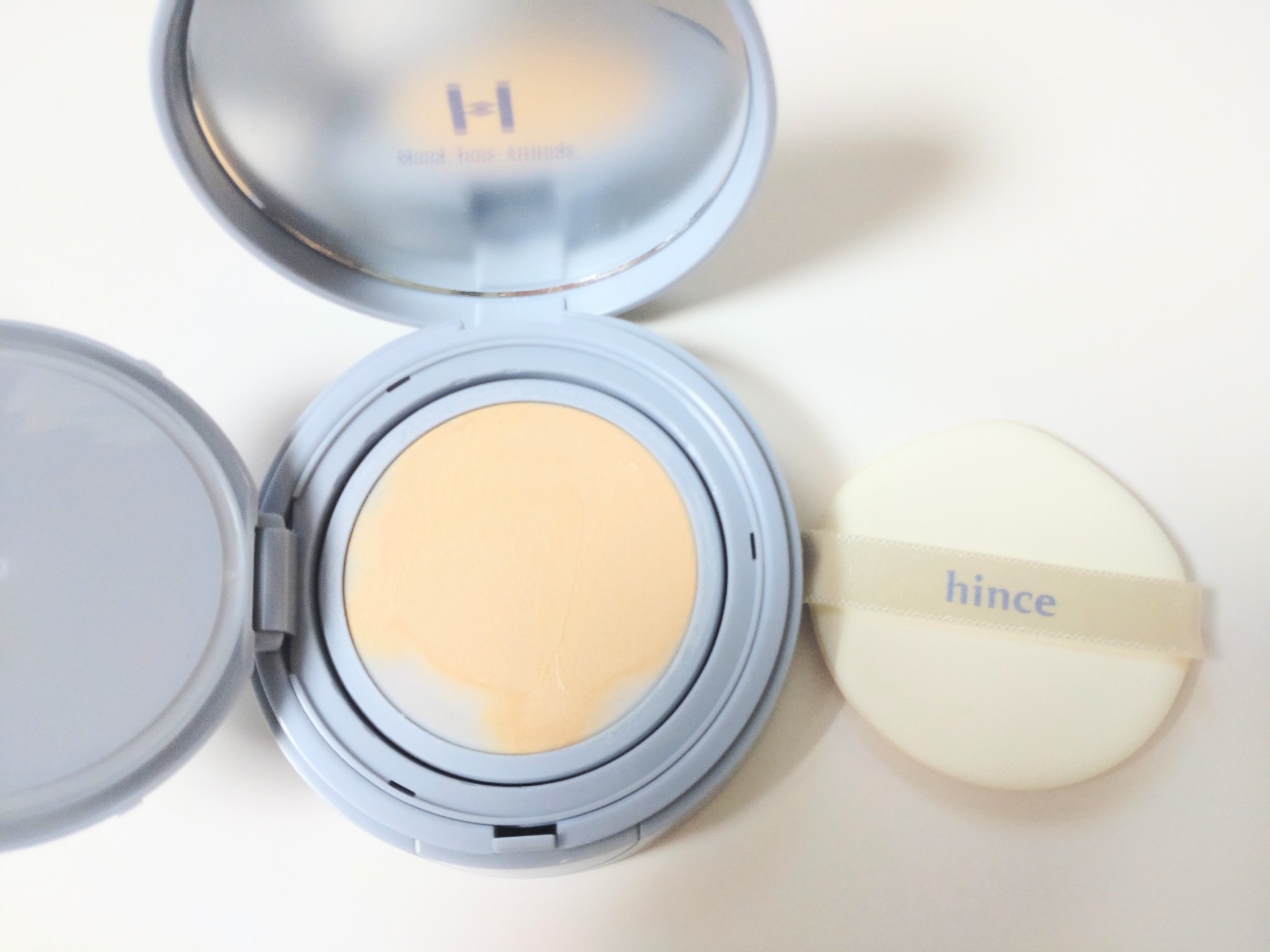 セカンドスキンメッシュマットクッション 23 サンド/hince/クッションファンデーションを使ったクチコミ（3枚目）