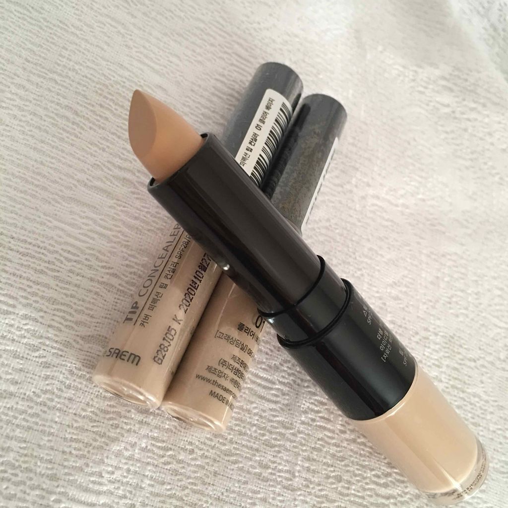 カバーパーフェクション アイディールコンシーラー デュオ/the SAEM/スティックコンシーラーを使ったクチコミ（2枚目）
