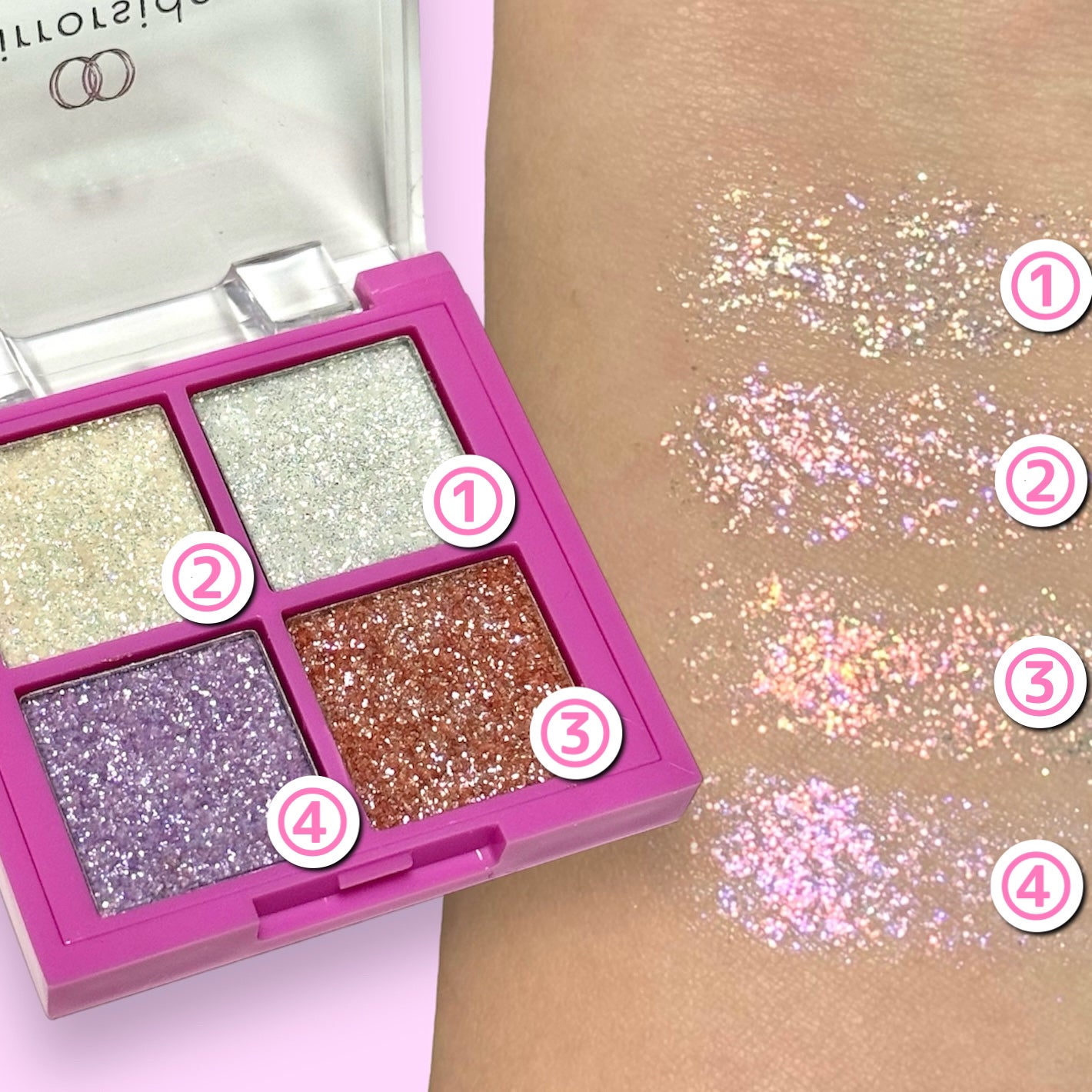 きらめきグリッターパレット/キャンドゥ/アイシャドウパレットを使ったクチコミ(2枚目)