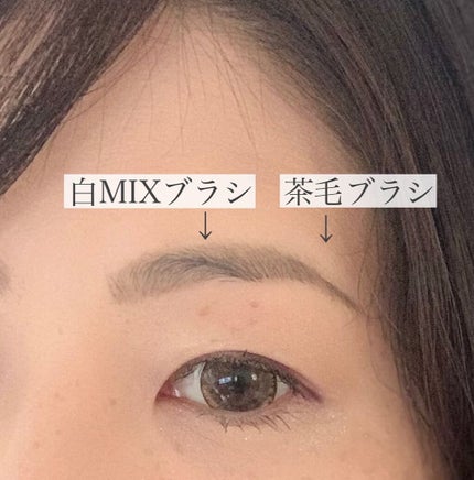 ダブルエンドアイブロウブラシ熊野筆/&be/メイクブラシを使ったクチコミ(4枚目)