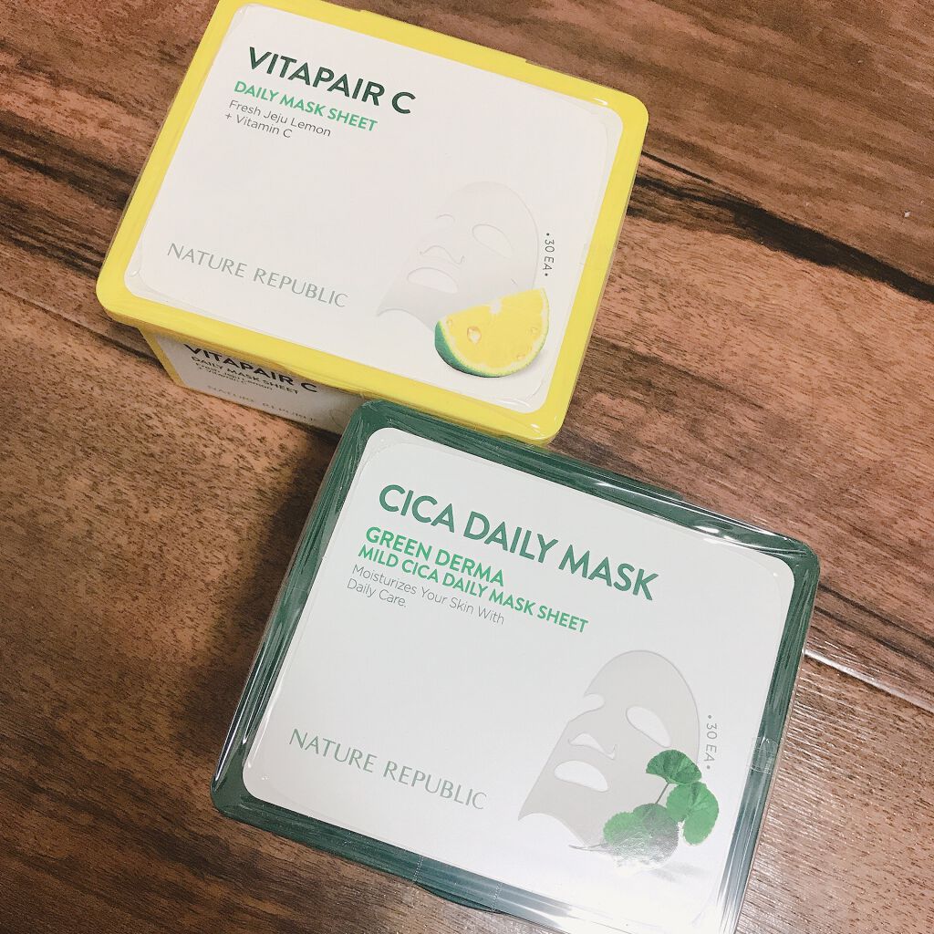 グリーンダーマCICA デイリーシートマスク/ネイチャーリパブリック/シートマスク・パックを使ったクチコミ（1枚目）