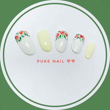 赤薔薇❤︎うすい黄色 ネイルチップ/PUKE NAIL/ネイルチップ・パーツを使ったクチコミ（2枚目）