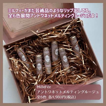 アントワネットメルティングルージュ/MilleFée/口紅を使ったクチコミ(2枚目)