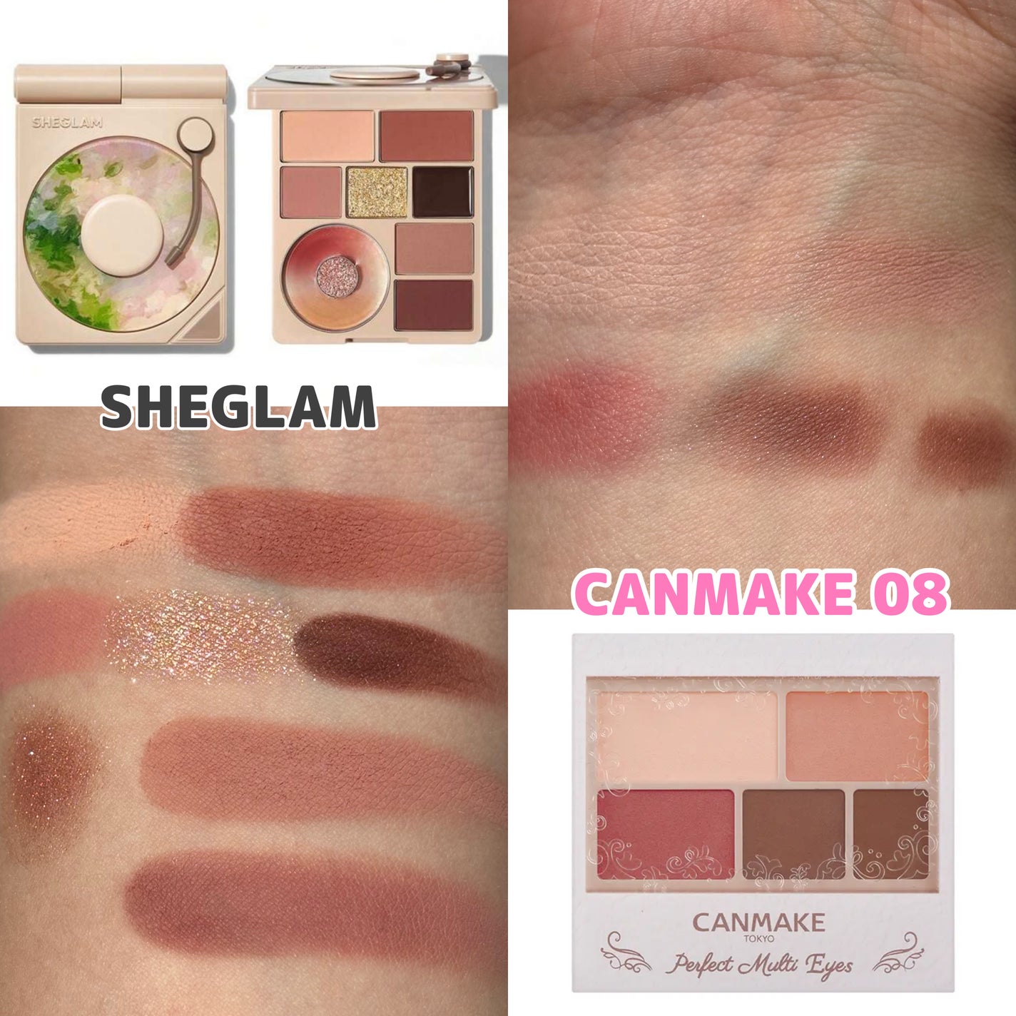 vinyl pop アイシャドウパレット/SHEGLAM/アイシャドウパレットを使ったクチコミ(4枚目)