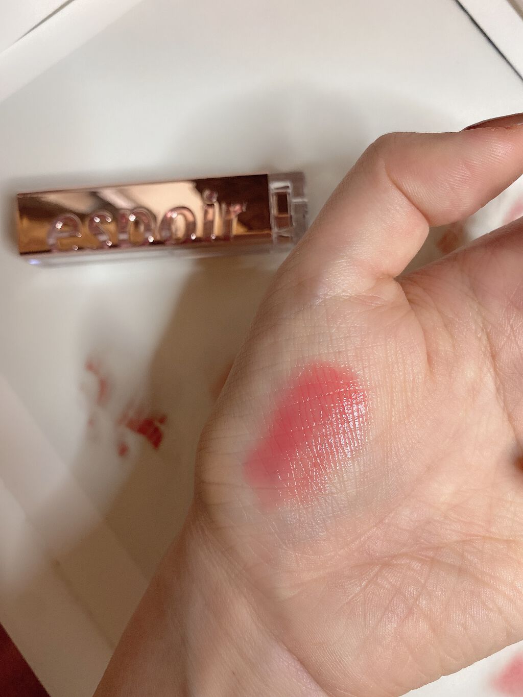 リップスティックノーウェアシャイン 03 ピーチメルバ/espoir/口紅を使ったクチコミ（3枚目）